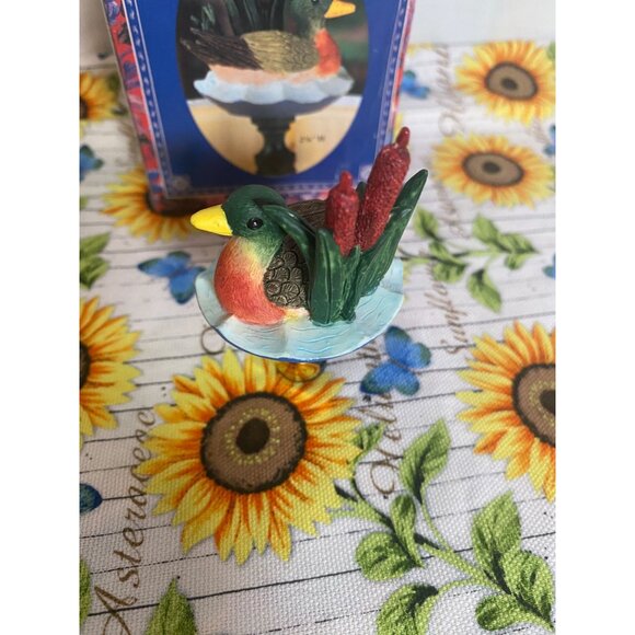 Polystone Mallard Duck Lamp Ornament 2 1/2in Tall NIB - Picture 3 of 8